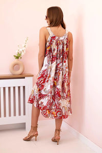 Women's dress with straps 144D / – Red цвет / color | Lexline Fashion