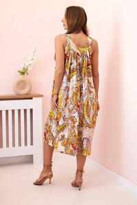 Women's dress with straps 144D / – Yellow цвет / color | Lexline Fashion