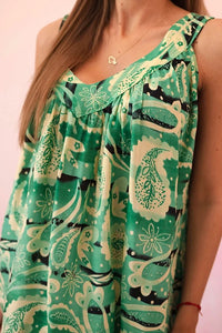 Women's dress with straps 311D / – Green цвет / color | Lexline Fashion