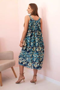 Women's dress with straps 311D / – Light Navy цвет / color | Lexline Fashion