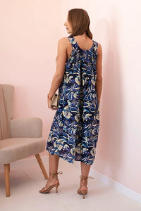 Women's dress with straps 311D / – Navy blue цвет / color | Lexline Fashion
