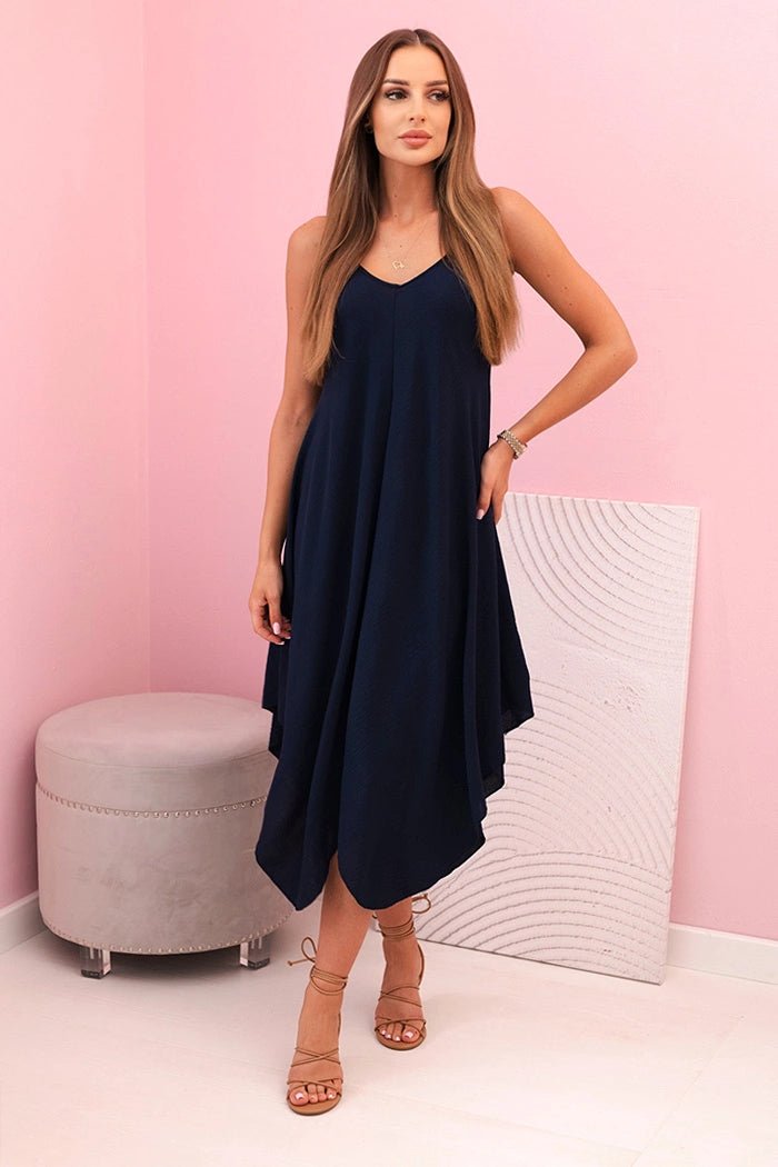 Women's dress with straps IT - 73 / – Navy blue цвет / color | Lexline Fashion
