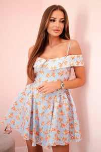 Women's floral dress 123061 / – Blue цвет / color | Lexline Fashion