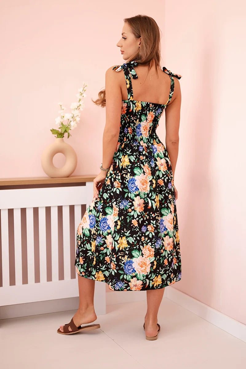 Women's floral dress ART23747 - 1 / – Black цвет / color | Lexline Fashion