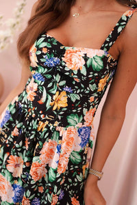 Women's floral dress ART23747 - 1 / – Black цвет / color | Lexline Fashion