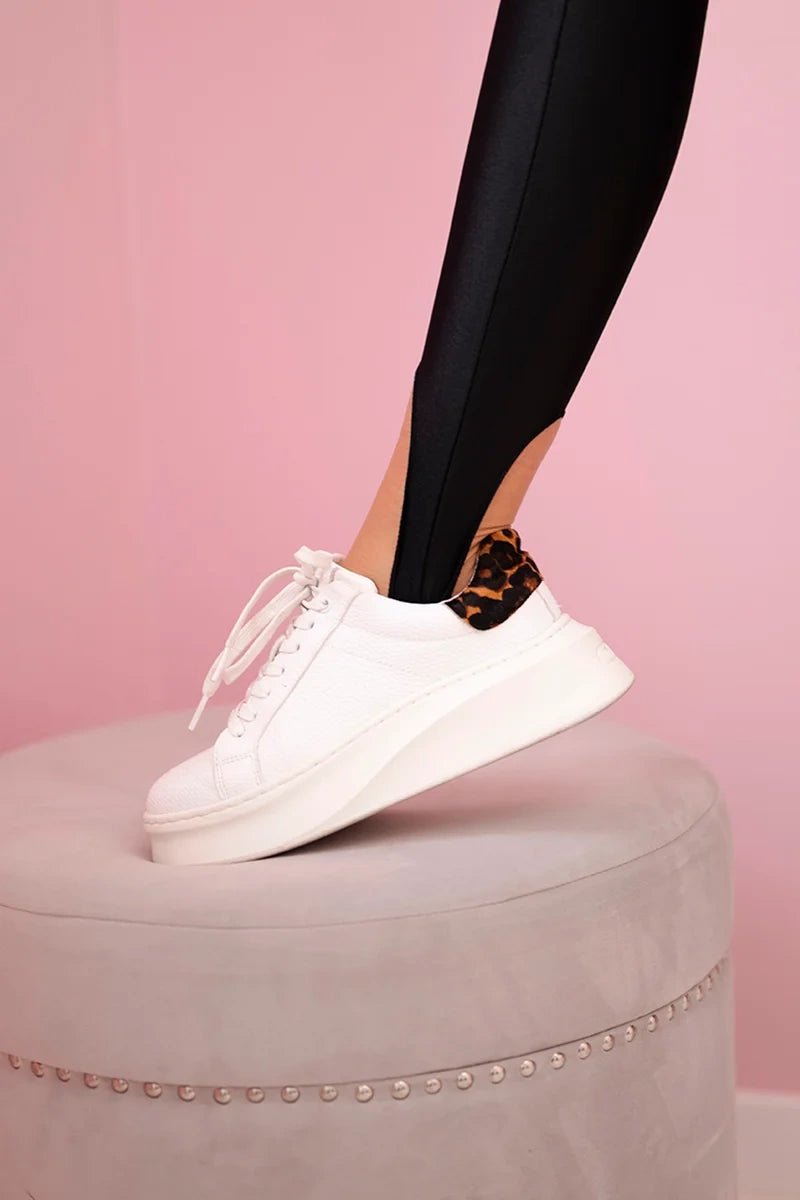 Women's leggings with heel openings, high waist 45491 / – Black цвет / color | Lexline Fashion