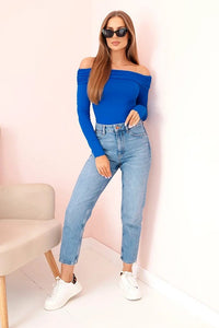 Women's long - sleeved bodysuit 12330 / – Blue cornflower цвет / color | Lexline Fashion