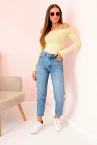 Women's long - sleeved bodysuit 12330 / – Yellow цвет / color | Lexline Fashion