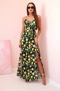 Women's maxi dress with straps ART21982 / – Black цвет / color | Lexline Fashion