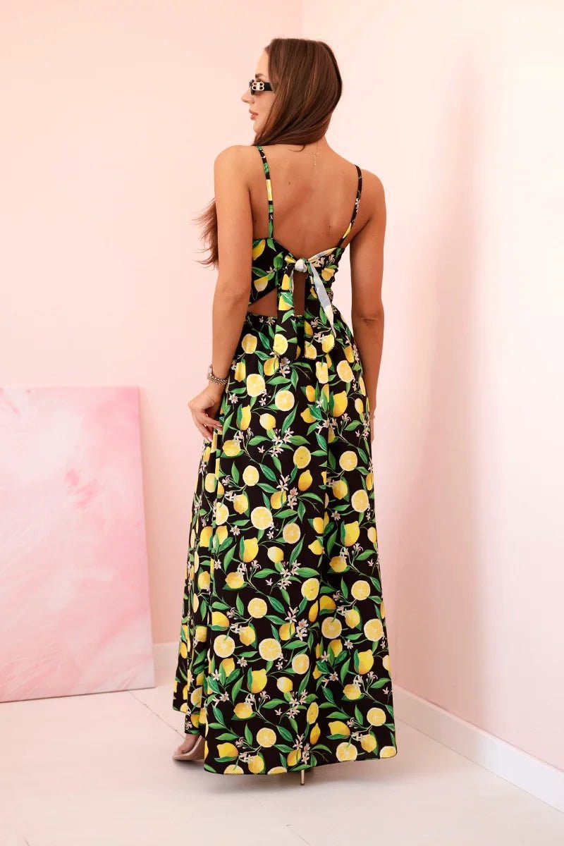 Women's maxi dress with straps ART21982 / – Black цвет / color | Lexline Fashion