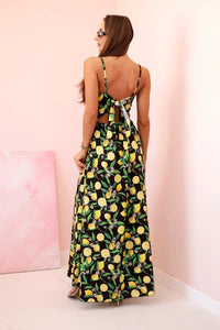 Women's maxi dress with straps ART21982 / – Black цвет / color | Lexline Fashion