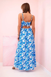 Women's maxi dress with straps ART21982 / – Blue цвет / color | Lexline Fashion