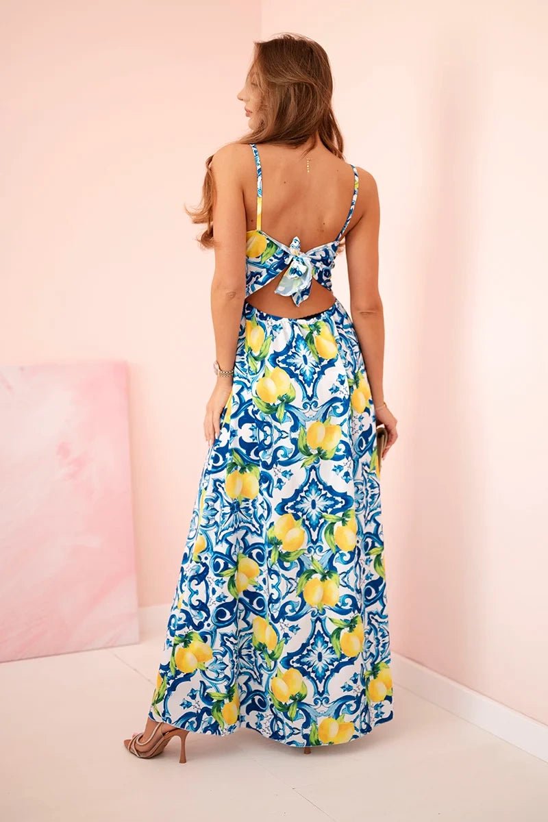 Women's maxi dress with straps ART21982 / – Blue cornflower цвет / color | Lexline Fashion