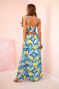 Women's maxi dress with straps ART21982 / – Blue cornflower цвет / color | Lexline Fashion