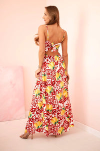 Women's maxi dress with straps ART21982 / – Red цвет / color | Lexline Fashion