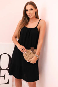 Women's muslin dress with straps T - 70 / – Black цвет / color | Lexline Fashion