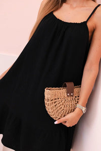 Women's muslin dress with straps T - 70 / – Black цвет / color | Lexline Fashion