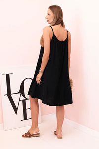 Women's muslin dress with straps T - 70 / – Black цвет / color | Lexline Fashion