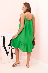 Women's muslin dress with straps T - 70 / – Green цвет / color | Lexline Fashion