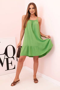 Women's muslin dress with straps T - 70 / – Olive цвет / color | Lexline Fashion
