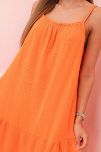 Women's muslin dress with straps T - 70 / – Orange цвет / color | Lexline Fashion