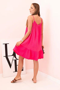 Women's muslin dress with straps T - 70 / – Pink цвет / color | Lexline Fashion