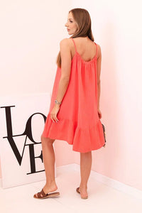 Women's muslin dress with straps T - 70 / – Raspberry цвет / color | Lexline Fashion