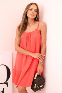 Women's muslin dress with straps T - 70 / – Raspberry цвет / color | Lexline Fashion