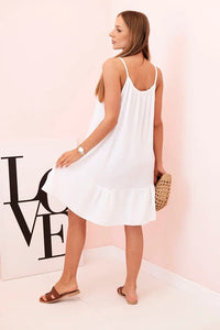 Women's muslin dress with straps T - 70 / – White цвет / color | Lexline Fashion