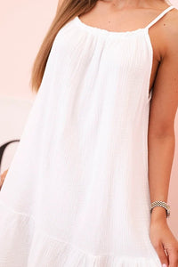 Women's muslin dress with straps T - 70 / – White цвет / color | Lexline Fashion