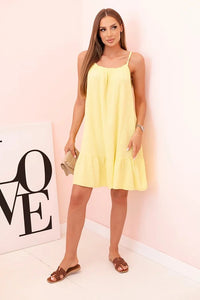 Women's muslin dress with straps T - 70 / – Yellow цвет / color | Lexline Fashion