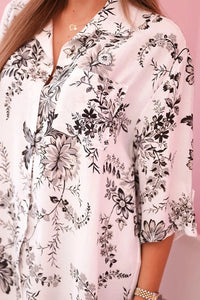 Women's patterned shirt with pocket ART208 - 1 / – Black цвет / color | Lexline Fashion