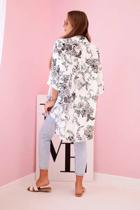 Women's patterned shirt with pocket ART208 - 1 / – Black цвет / color | Lexline Fashion