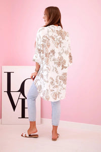 Women's patterned shirt with pocket ART208 - 1 / – Fango цвет / color | Lexline Fashion