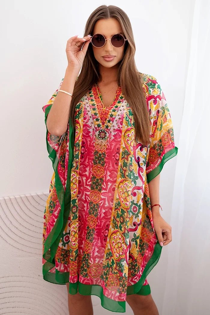 Women's poncho 183 / – Green цвет / color | Lexline Fashion