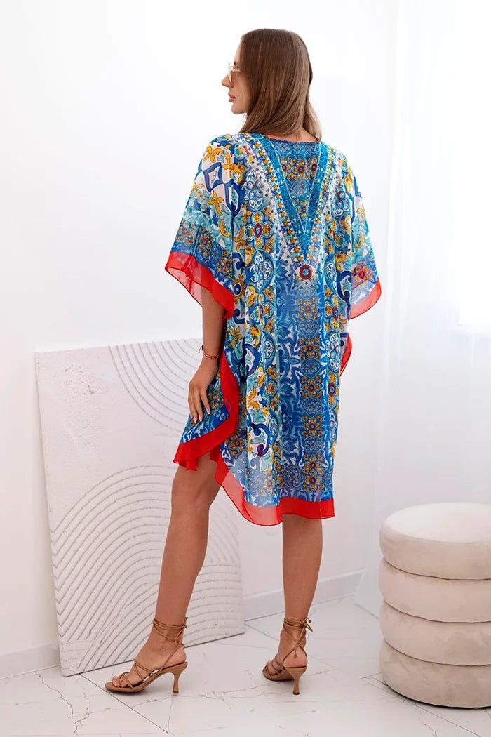 Women's poncho 183 / – Jeans цвет / color | Lexline Fashion