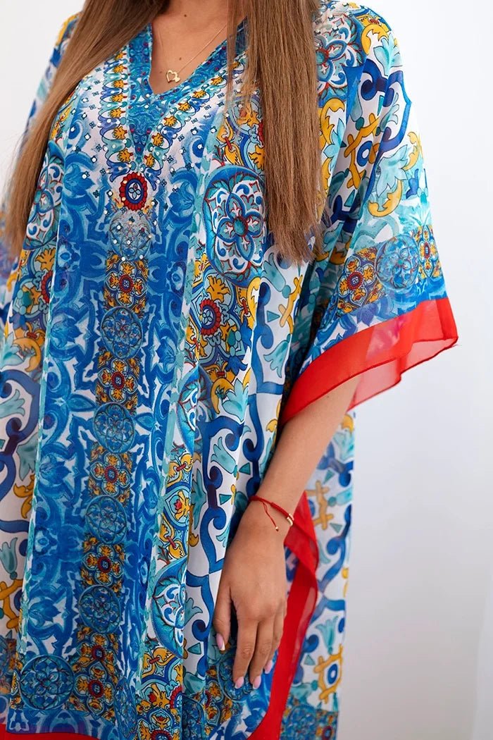 Women's poncho 183 / – Jeans цвет / color | Lexline Fashion