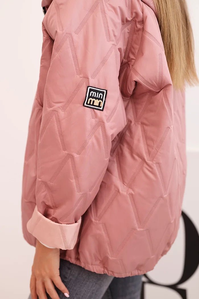 Women's quilted jacket with a hood 5680 / – Dark Pink цвет / color | Lexline Fashion