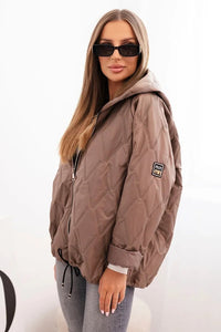 Women's quilted jacket with a hood 5680 / – Fango цвет / color | Lexline Fashion