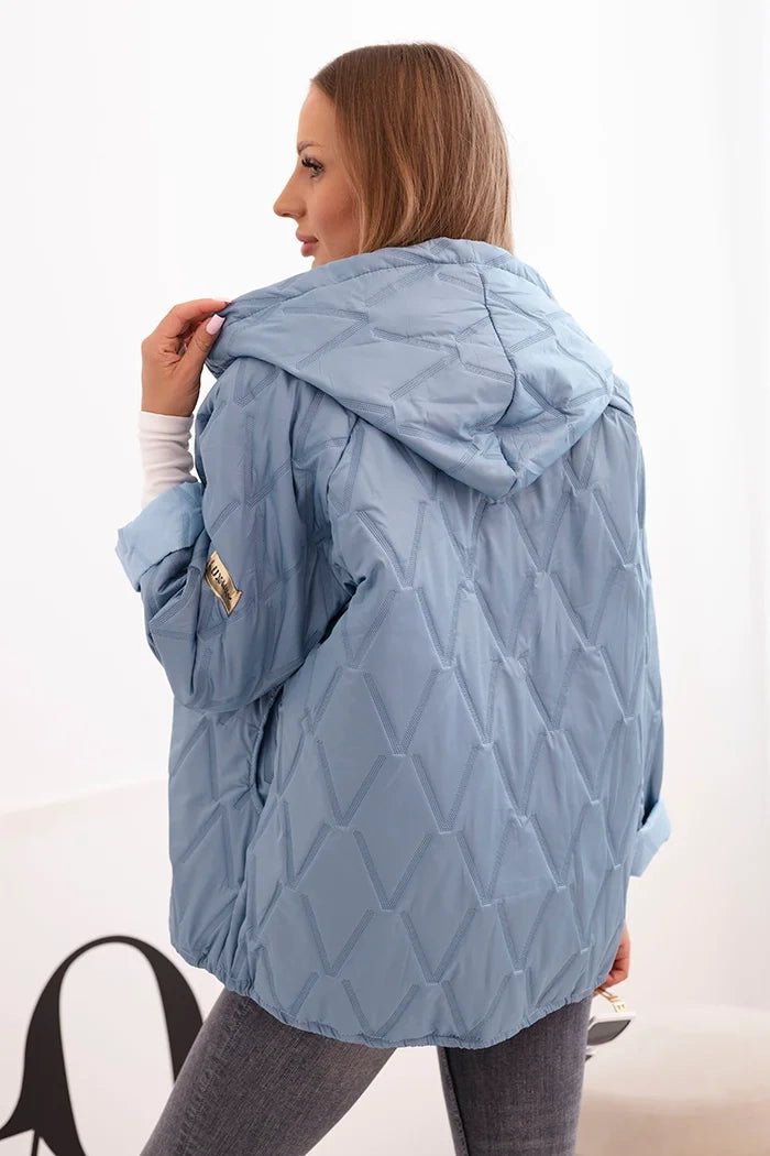 Women's quilted jacket with a hood 5680 / – Jeans цвет / color | Lexline Fashion