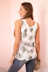 Women's satin blouse 769 / – Khaki цвет / color | Lexline Fashion