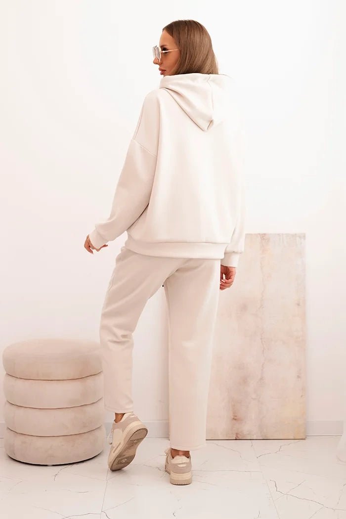 Women's set hoodie with pants and belt 7619 / – Brown цвет / color | Lexline Fashion