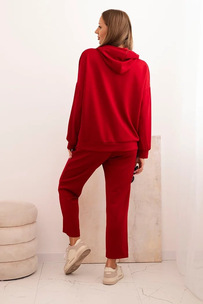Women's set hoodie with pants and belt 7619 / – Brown цвет / color | Lexline Fashion
