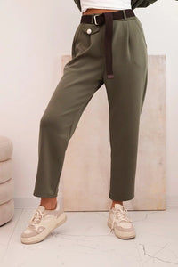 Women's set hoodie with pants and belt 7619 / – Brown цвет / color | Lexline Fashion