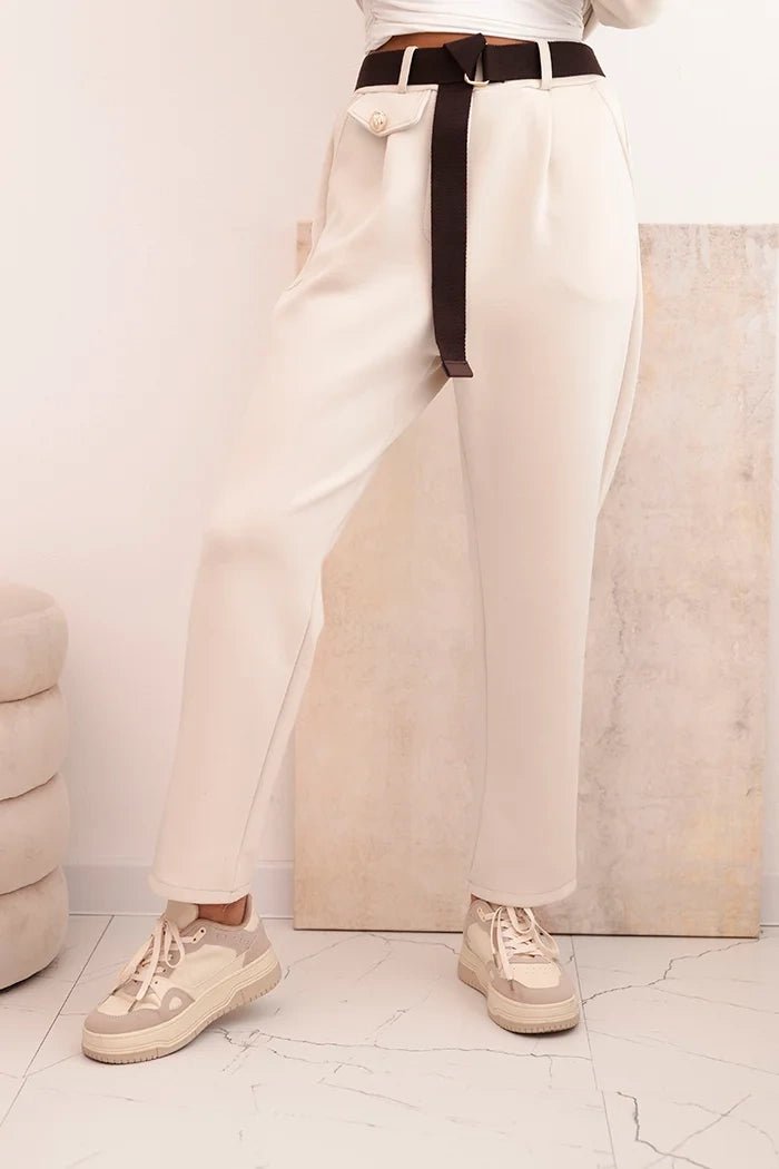 Women's set hoodie with pants and belt 7619 / – Brown цвет / color | Lexline Fashion