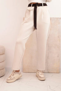 Women's set hoodie with pants and belt 7619 / – Brown цвет / color | Lexline Fashion