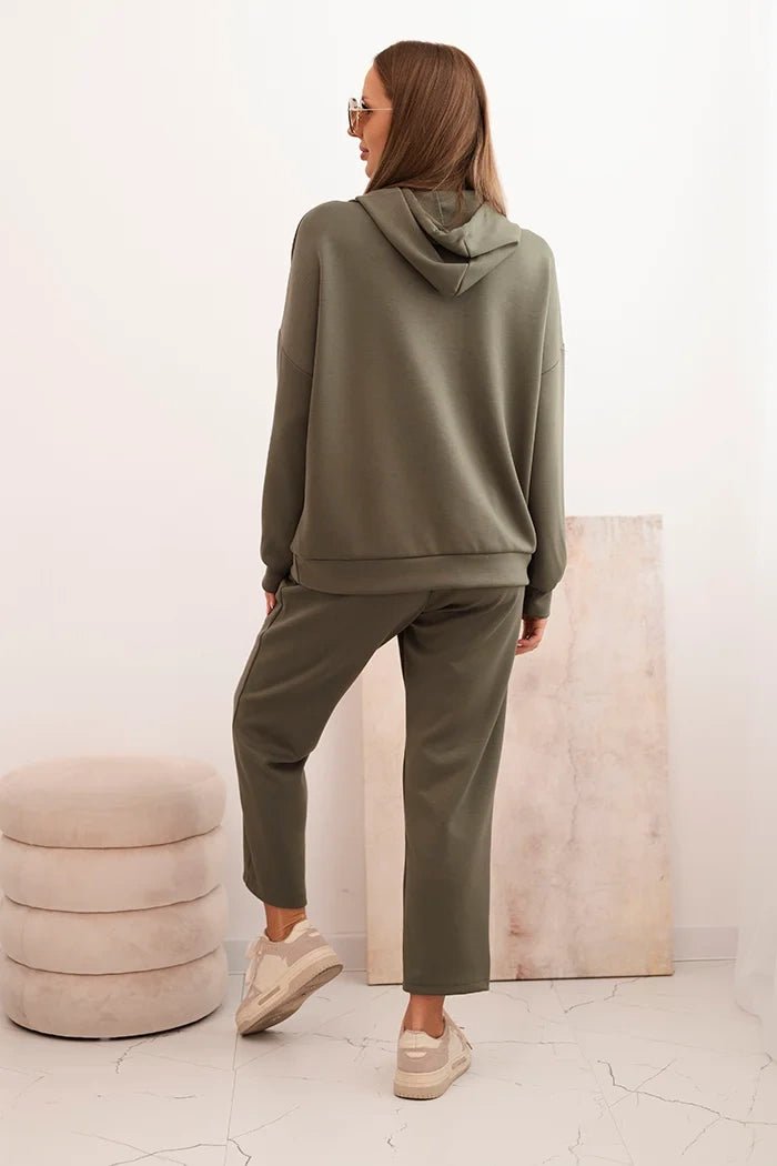 Women's set hoodie with pants and belt 7619 / – Brown цвет / color | Lexline Fashion