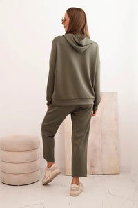 Women's set hoodie with pants and belt 7619 / – Brown цвет / color | Lexline Fashion