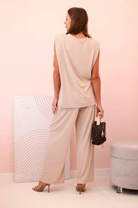 Women's set made of viscose ART0113 / – Dark | Beige цвет / color | Lexline Fashion