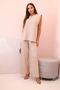 Women's set made of viscose ART0113 / – Dark | Beige цвет / color | Lexline Fashion